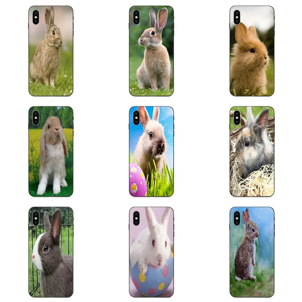 За счет складки мягкая модная сотового телефона чехол с кроликом Банни Двойной