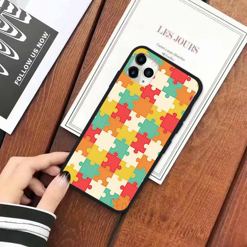 

Puzzle play toy pattern Phone Case for iPhone 11 12 mini pro XS MAX 8 7 6 6S Plus X 5S SE 2020 XR