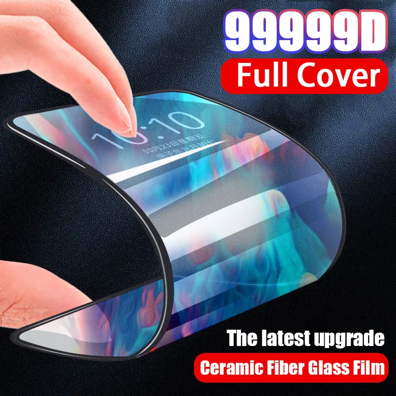 

Ceramic Fiber Protetive Glass On The For iPhone 12 11 Pro XS Max Mini XR X 7 8 6 6S Plus SE 2020 Tempered Screen Protector Film
