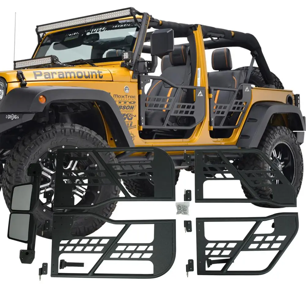 

Free shipping Half Door With Side Mirrors For Jeep For Wrangler JK 2007-2017 4 door J196