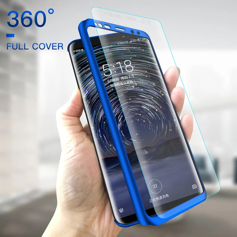 360 Полное покрытие чехол для Huawei Honor 7 8 9 10 Lite жесткий экран протектор стекло 9i 7X 8A 8X