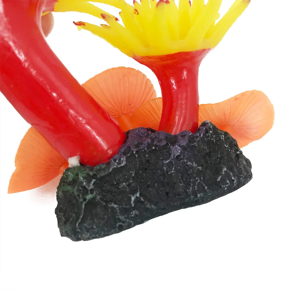 Силиконовый коралловый анемон украшение для аквариума Искусственный риф