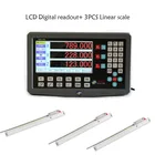 Цифровая индикация и линейные весы EU Sino DRO с большим ЖК-дисплеем 3 шт. 120-1020 мм энкодер 5 микрон для фрезерования токарного станка режущего станка