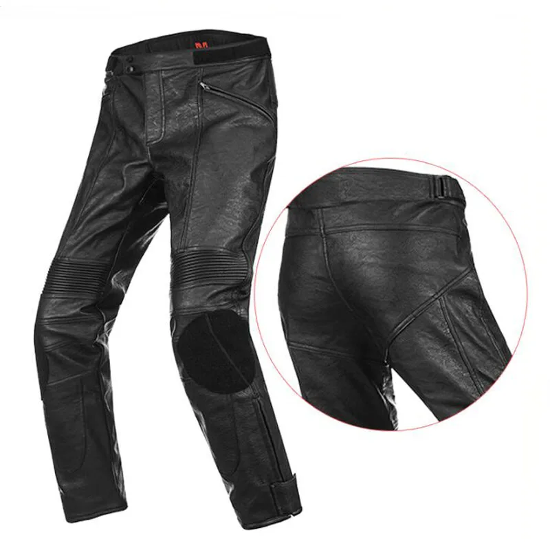 Мужские мотоциклетные брюки из ПУ кожи с защитой | Автомобили и мотоциклы