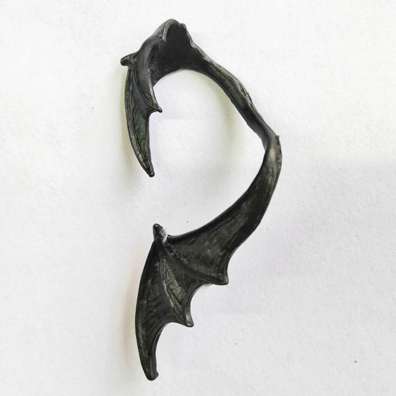 gun black dragon Готический панк Дракон крыло манжеты Ушная клипса серьги Унисекс В Форме Дракона ухо гвоздь манжеты Серьги для женщин модные ювелирные изделия 1 шт - Окраска металла: gun black dragon