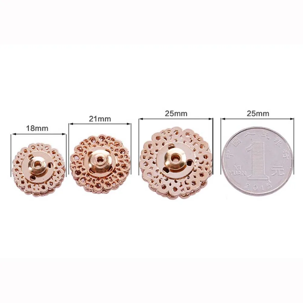 

10Pcs Metal Double Buckle Clothing Coat Buckle Sewing Process Clothing Buckle Invisible Button Cashmere Snipping Firmware