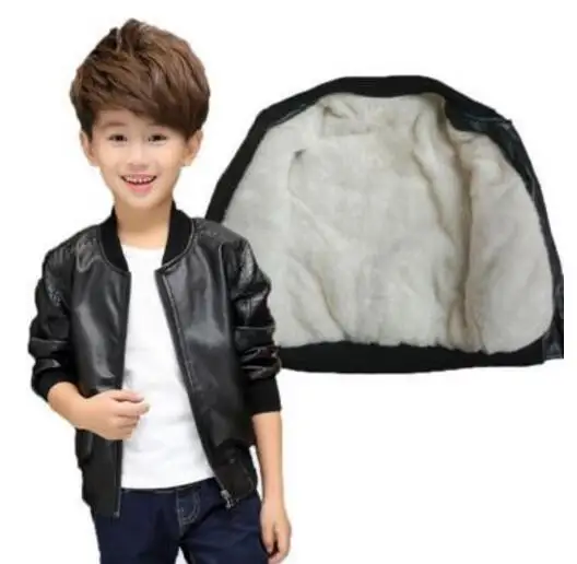 Куртка из искусственной кожи для мальчиков 2-12 лет | Детская одежда и обувь