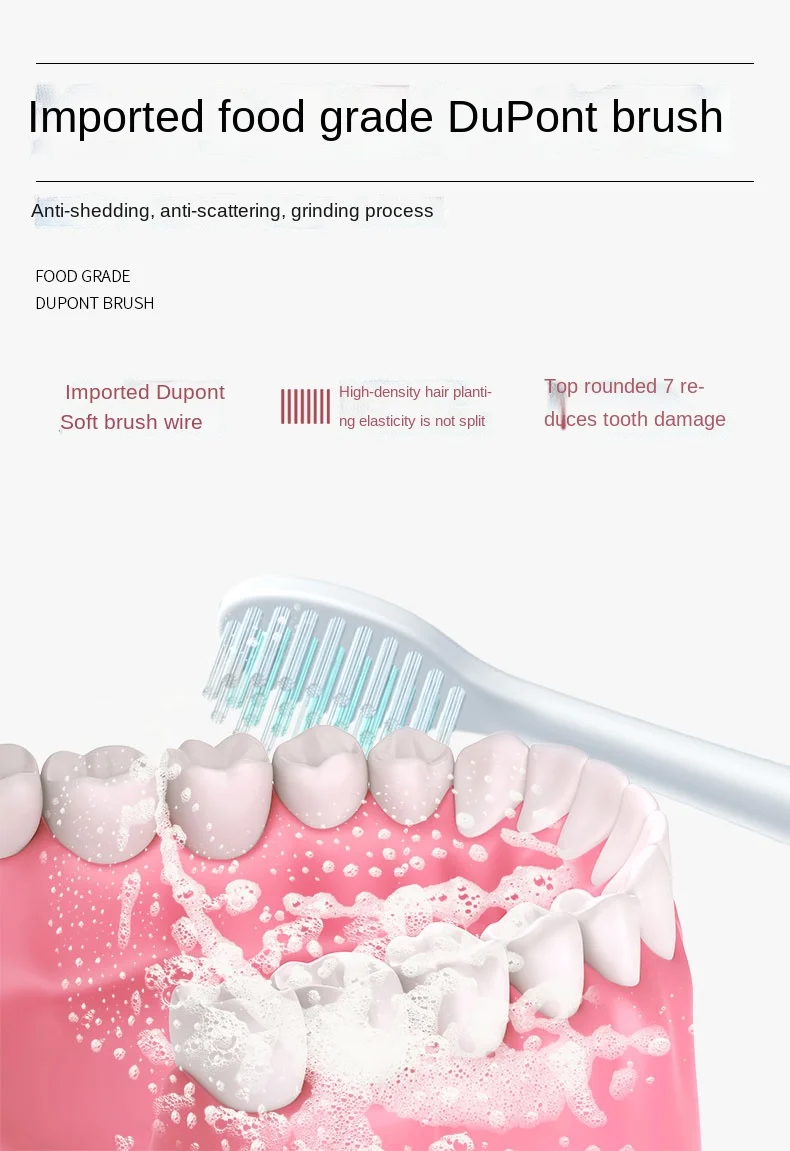 Беспроводная звуковая электрическая зубная щетка es для взрослых полностью