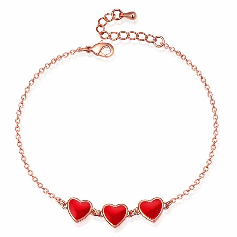 Модные женские браслеты для спорта и отдыха розовое золото серебро три love в форме