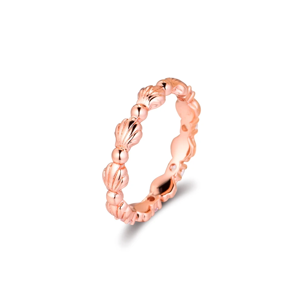 

CKK Ring Rose Gold Seashell Band Rings for Women Anillos Mujer 925 sterling silver 925 Jewelry Wedding Engagement Aneis hombre