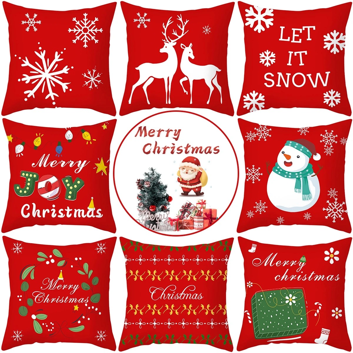 

Рождественская наволочка, украшения, рождественские украшения для дома, рождественские подарки, наволочка для подушки для гостиной, Рождес...