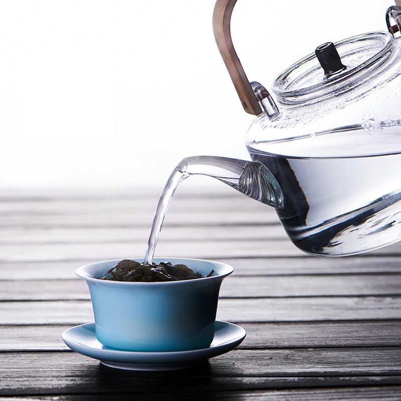 1100 мл Стекло Чай горшки из термостойкого взрывозащищенный вареные горшок чайный