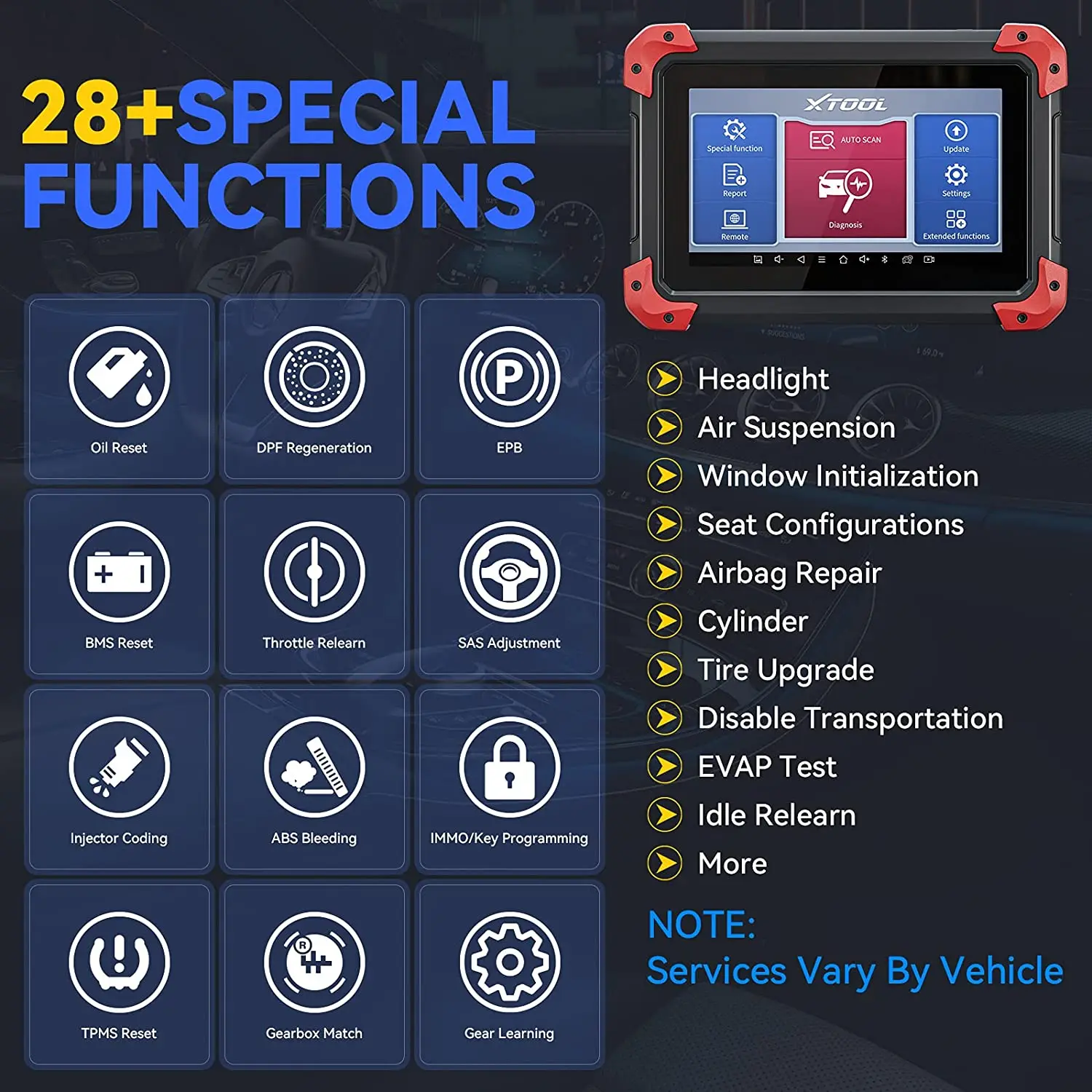 Диагностический сканер XTOOL D7 OBD2 автомобильный диагностический инструмент с