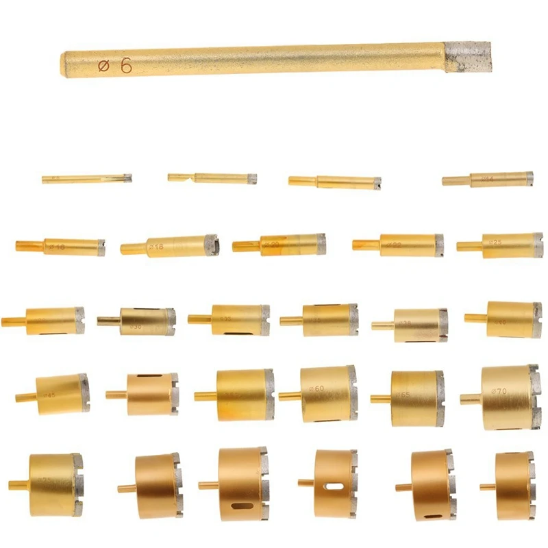 Алмазная плитка Holesaw керамическое стекло шифер фарфор мрамор сверла золото |