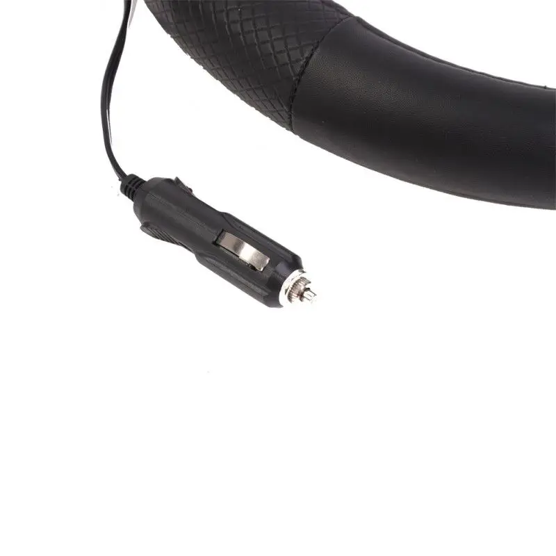 

Heated steering wheel cover 12V car steering wheel protective cover with heater to maintain comfort and warmth while driving un