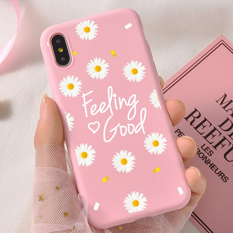 Чехол для телефона с надписью iPhone 11 Pro SE 2020 X XS XR Хризантема Роскошный дизайнерский
