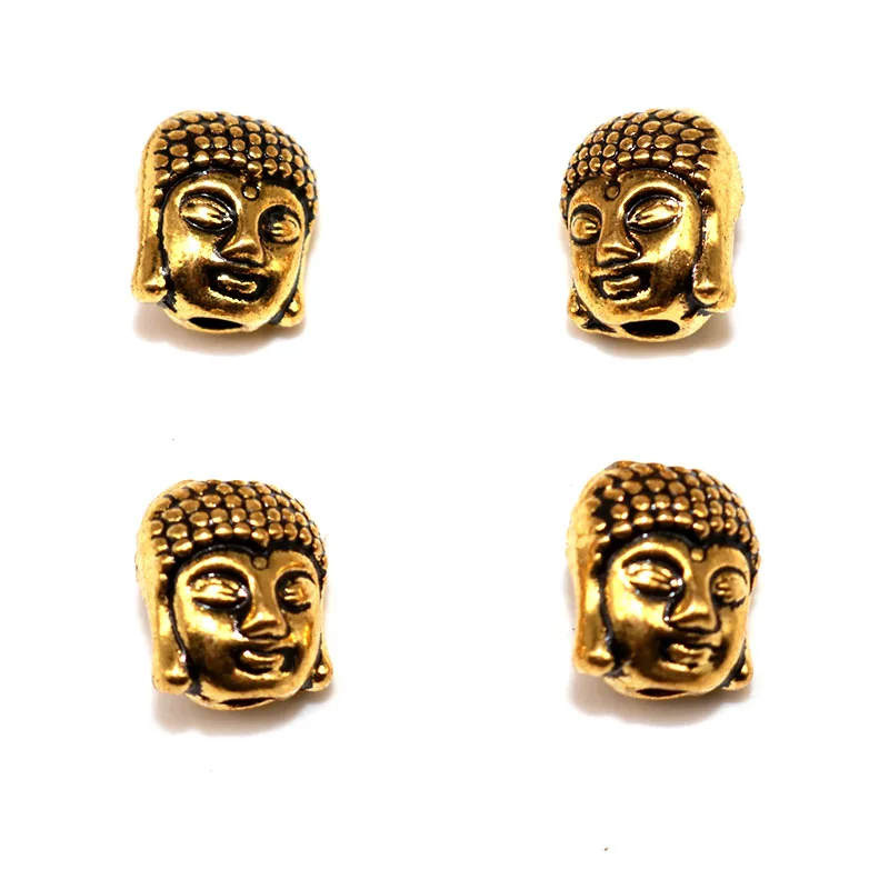 Модные ювелирные изделия античные серебряные бусины Будды подходят для