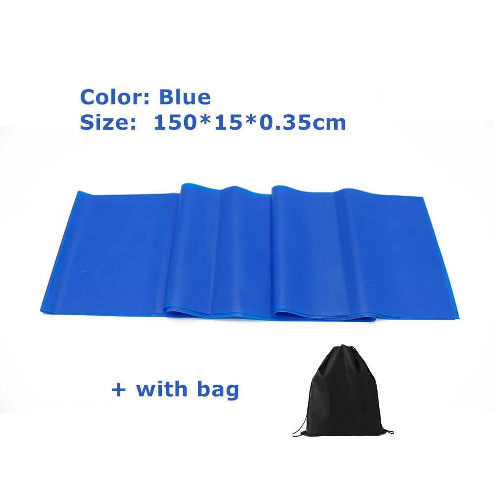 Blue with bag Эластичный Эспандер гимнастический резиновый ремешок для спорта унисекс полный отрывок дома сопротивление тренировки фитнес резинка Набор - Цвет: Blue with bag