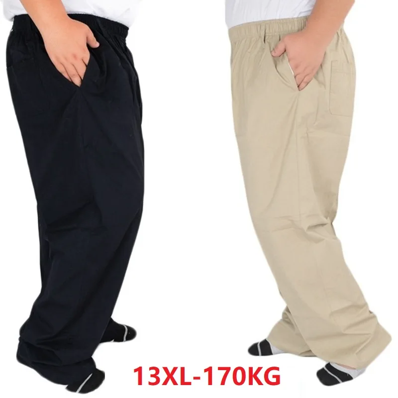 Большие размеры 13XL 170 кг Летние мужские повседневные Простые штаны оверсайз