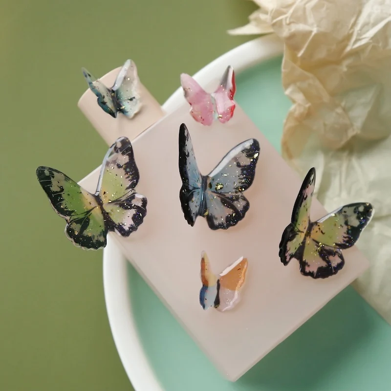 

Винтажная шпилька для волос в виде золотых листьев и бабочек, японские серьги для самостоятельной сборки, чехол для телефона