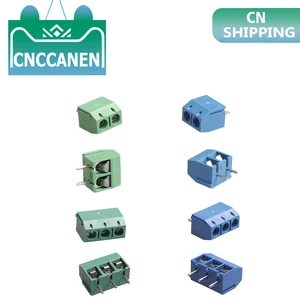 51020 шт.партия шаг 5,0 мм прямой штырь 2P 3P винт PCB Клеммная колодка Разъем 10A 300V 24-18AWG