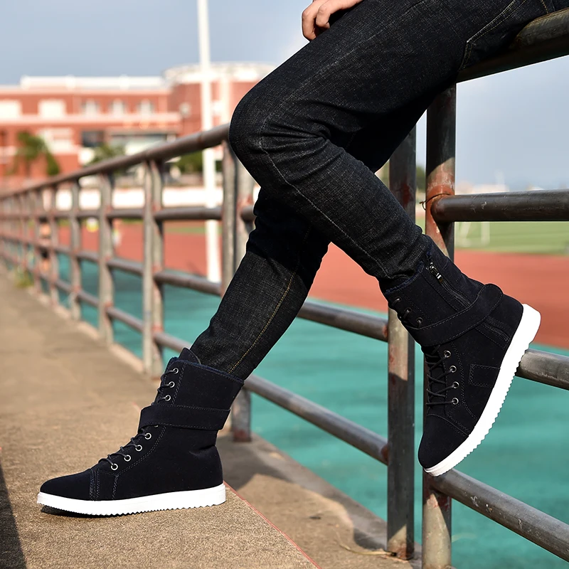 

Winter British style Martin boots men plus velvet cotton shoes snow boots high-top shoes men boots winter boots long boots