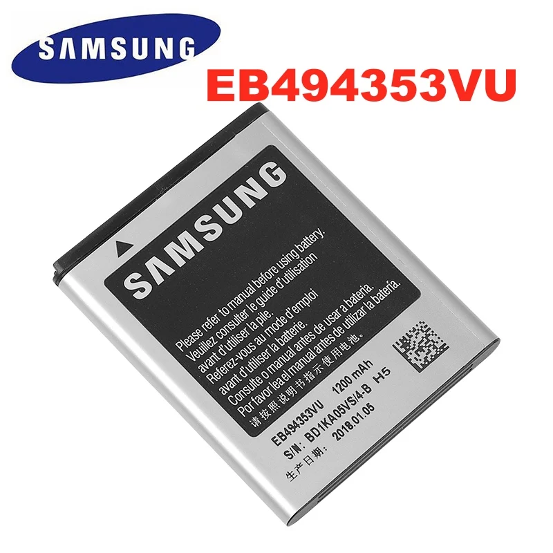 Оригинальный аккумулятор для телефона SAMSUNG EB494353VU 1200 мАч запасные батареи Samsung S5330