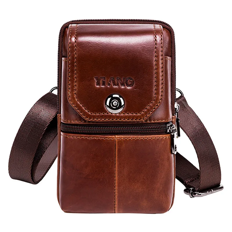 Новая кожаная сумка почтальон мини для мужчин Ретро Бизнес Офис маленькая на