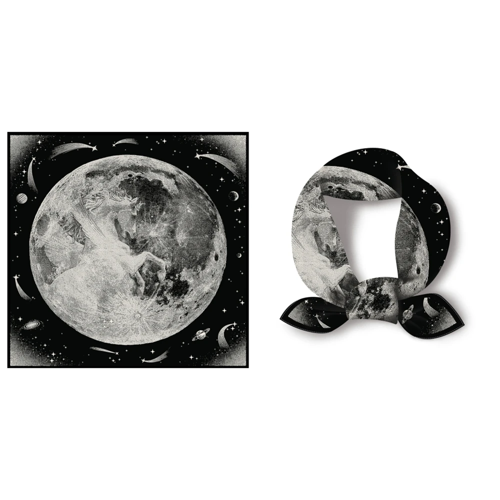 

Женский шелковый шарф Горячая Распродажа 2021, круглые квадратные шарфы для волос, головной платок, брендовые шали, шейный платок, бандана, хи...