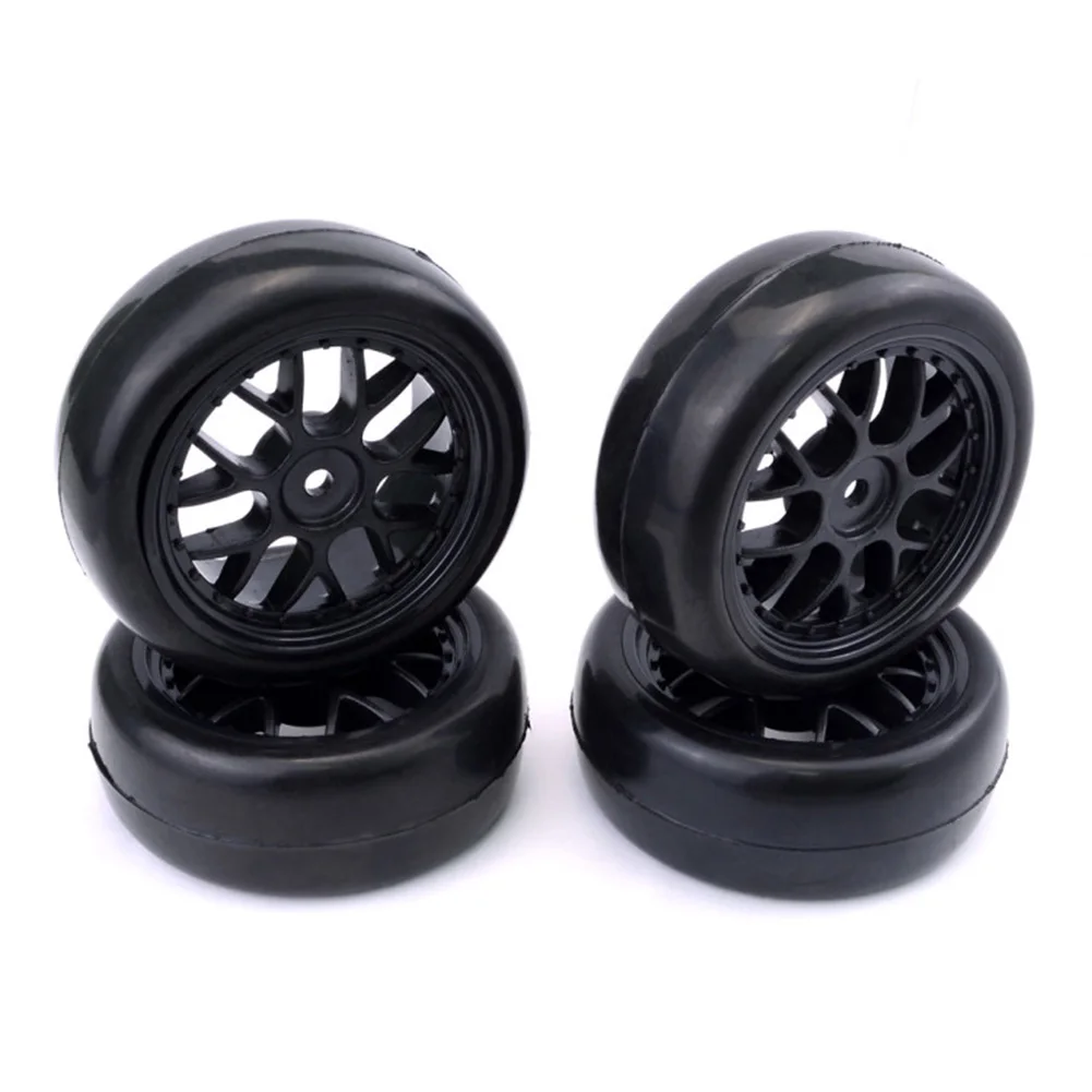 4 Pcs On-Road 1/10 Scale RC Car 12mm Tires Wheel Rim Smooth Hex Hub For HSP LRP Kyosho | Игрушки и хобби