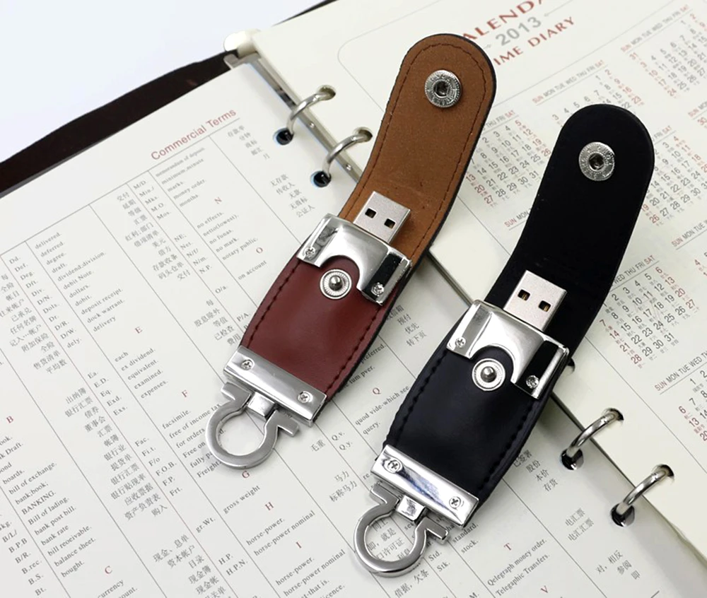 Usb флеш накопитель с кнопками для ключей модный кожаный 4 ГБ 8 16 32 64 128 256 карта