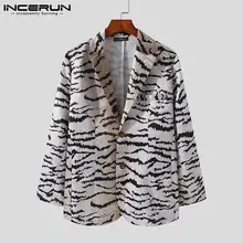 2021 moda masculina blazer leopardo impressão turn down collar manga comprida streetwear ternos casuais botão fino jaquetas S 5XL incerun (3)