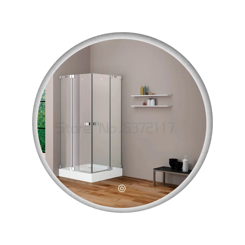 

LED Lights High Quanlity Reflection Frameless Silver Mirror Anti Frog Demist Round Bathroom Mirror