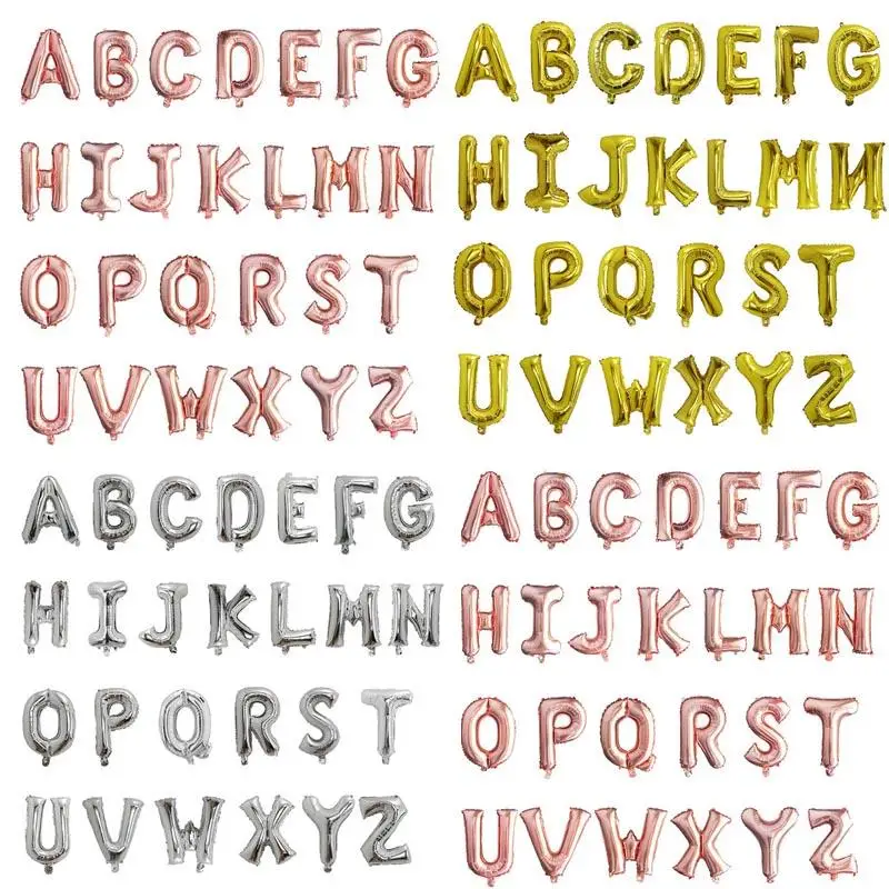 

Rose Gold Letter Foil Balloon Happy Birthday Party Decorations Balloon Wedding Alphabet Air Globos Kids Birthday Party Balloon