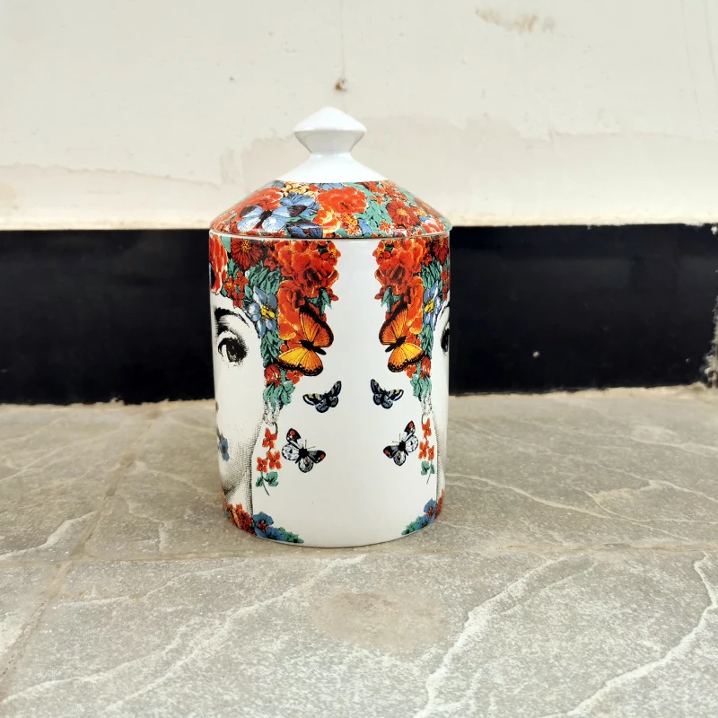 Цветочная сказочная банка качественный подсвечник для ароматерапии ручка