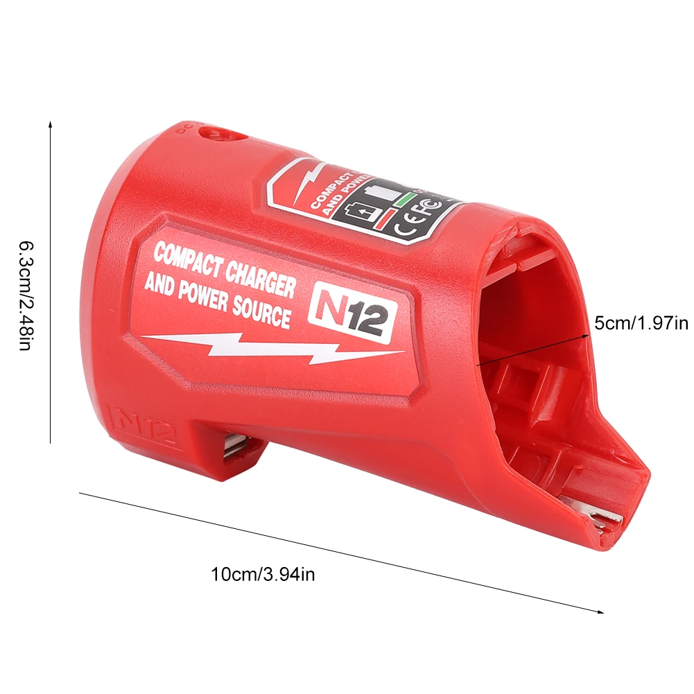 n12 tm charger converter usb power charging adapter for milwaukee 48 59 1201 m12 li ion battery adapter mobile phone power free global shipping