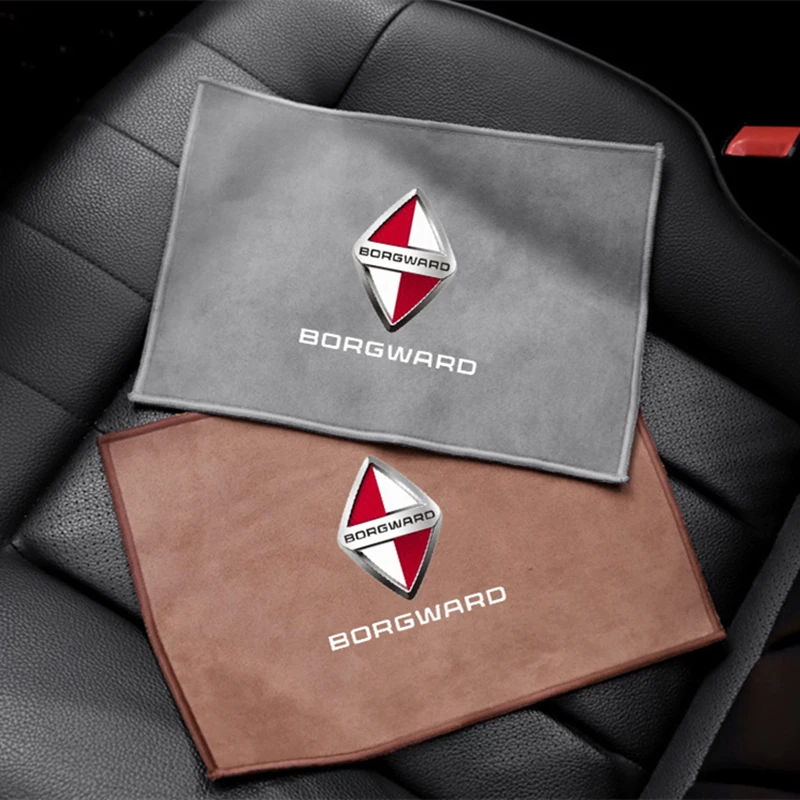 

For Borgward Auto Cleaning Door Window Care Strong Water Absorbent Coral Fleece Suede Car Towel Microfiber Wash Cloth