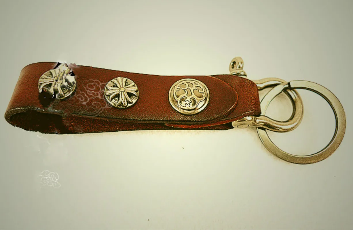 Брелок для ключей ручной работы из натуральной кожи в стиле локомотива |