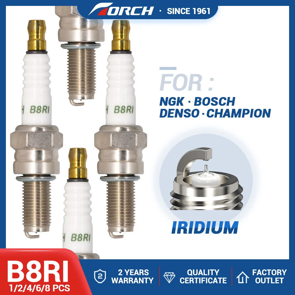 

Hot Sale Motorcycle Spark Parts Iridium Candles B8RI for CR8E CR8EIX CR7E CPR7EA-9 CPR8EA-9 CPR8EAIX-9 96067 IU24 IU22 UR4DC