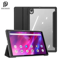 for lenovo tab m10 plus case 10 3 trifold stand pu leather sleep wake cover with pencil holder for lenovo tab k10 dux ducis