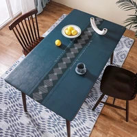 double leather tablecloth waterproof oilproof heat resistant table mat pvc scratch resistant desk mat 2mm thickness customize