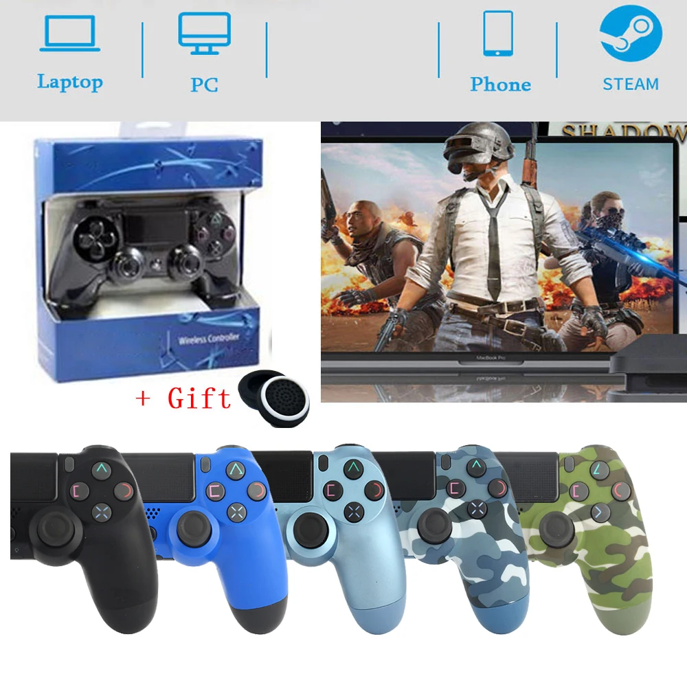 Геймпад для контроллера PS4 беспроводные вибрирующие Джойстики совместимые с