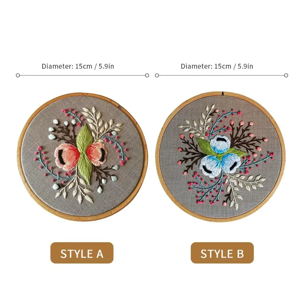 Набор для рукоделия из ленты с цветочной вышивкой и рамкой начинающих вышивка