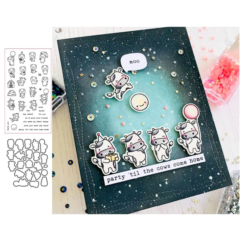 

Cute Animal Calf & Piggy Metal Cutting Dies for Scrapbooking Handmade Tools Mold Cut Stencil New DIY Card Make Mould Model Craft