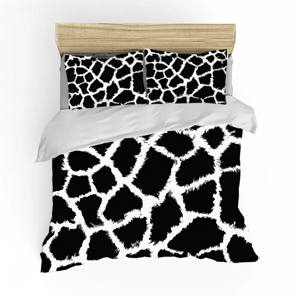 

Animal 3D Fashion Leopard Bedding Sets Custom Bedding Set Quilt Cover With Pillow Case Luxury Microfiber Bedspread Home Textiles