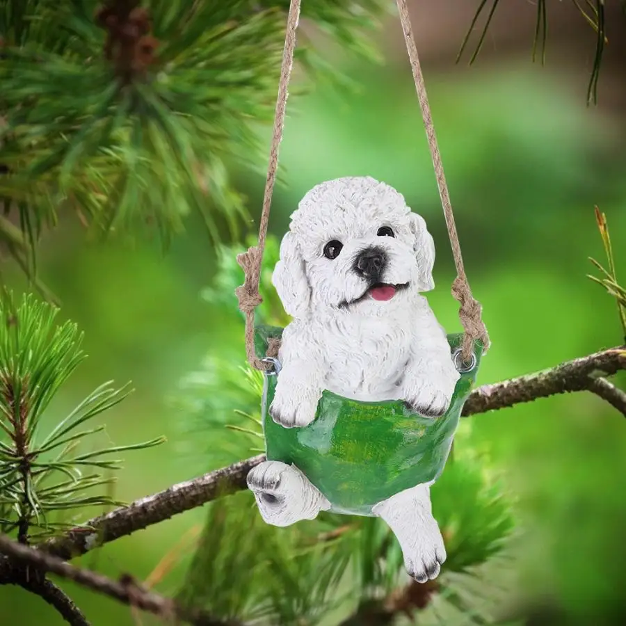 Качели декоративная собачка статуи высокая имитация смолы сад пейзаж животных