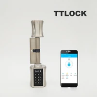 ttlock smart door lock wifi electronic door lock cylinder phone control ttlock app keypad rfid card keyless lock for eu model