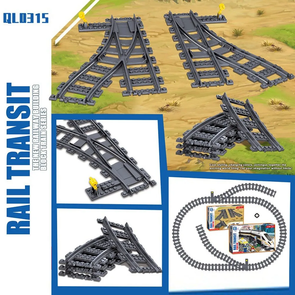

2020 City Train Tracks Train Rail Straight & Curved Tracks Sets Building Blocks Bricks Parts Kids Diy Construction Toys Models