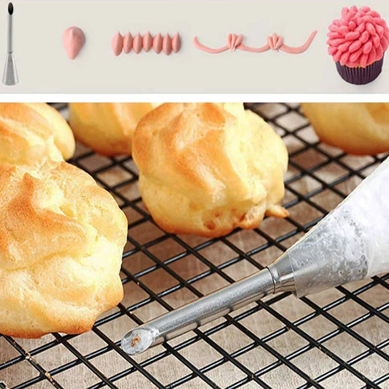 4/24 шт. Нержавеющая сталь наконечники форсунки буфами на рукавах насадки кекс