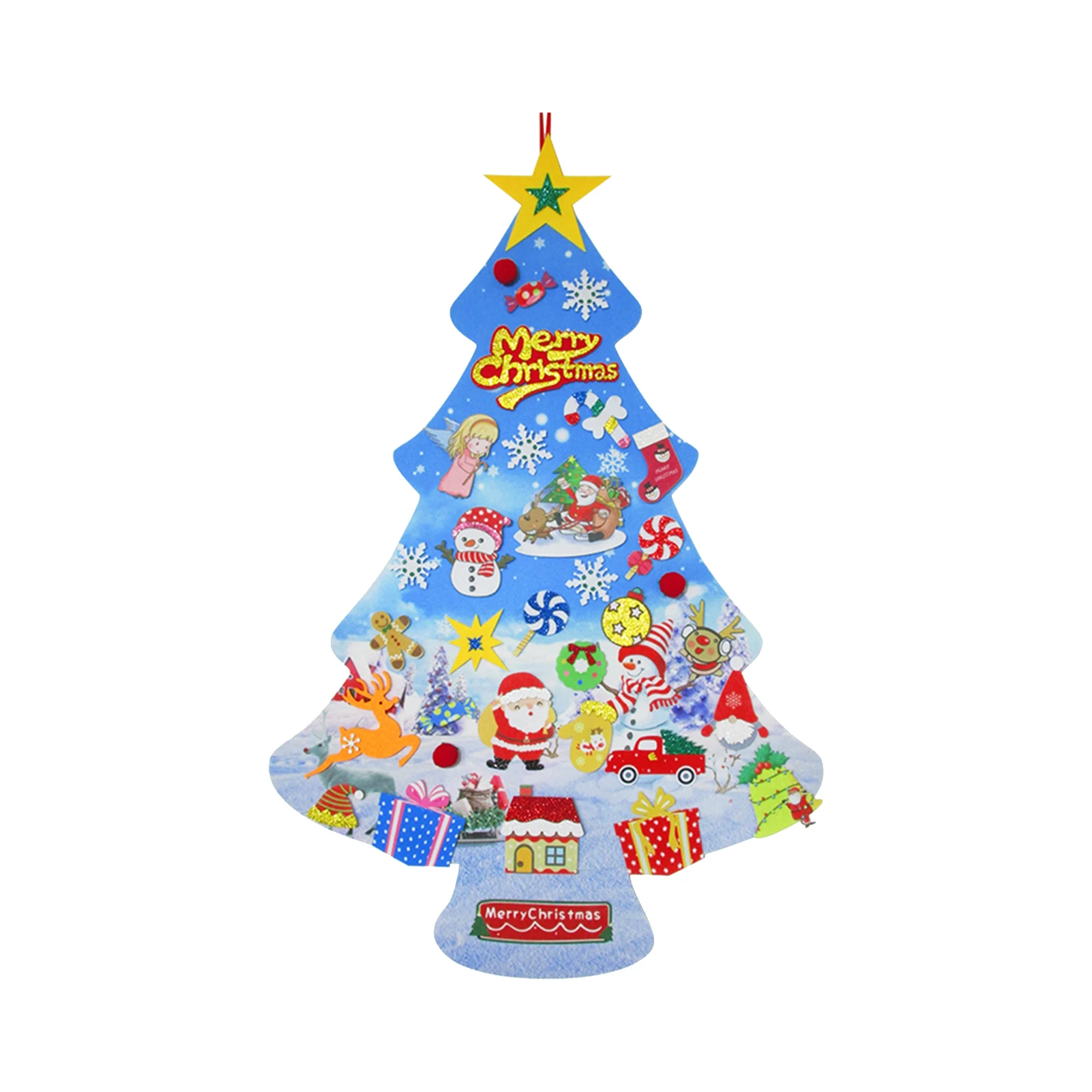 

Детская фетровая Рождественская елка, оформление для дома, новый год 2021, подарок на Новый год, рождественские украшения для дома, всем